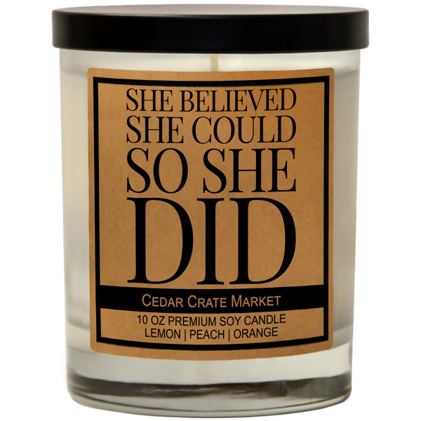 Cedar Crate Market Citrus Peach Scented Jar Candle Wayfair